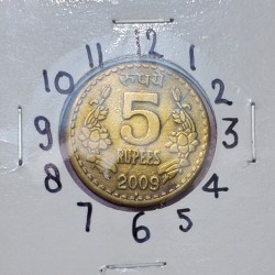 5 Rupee 1 O' Clock Rotation Coin