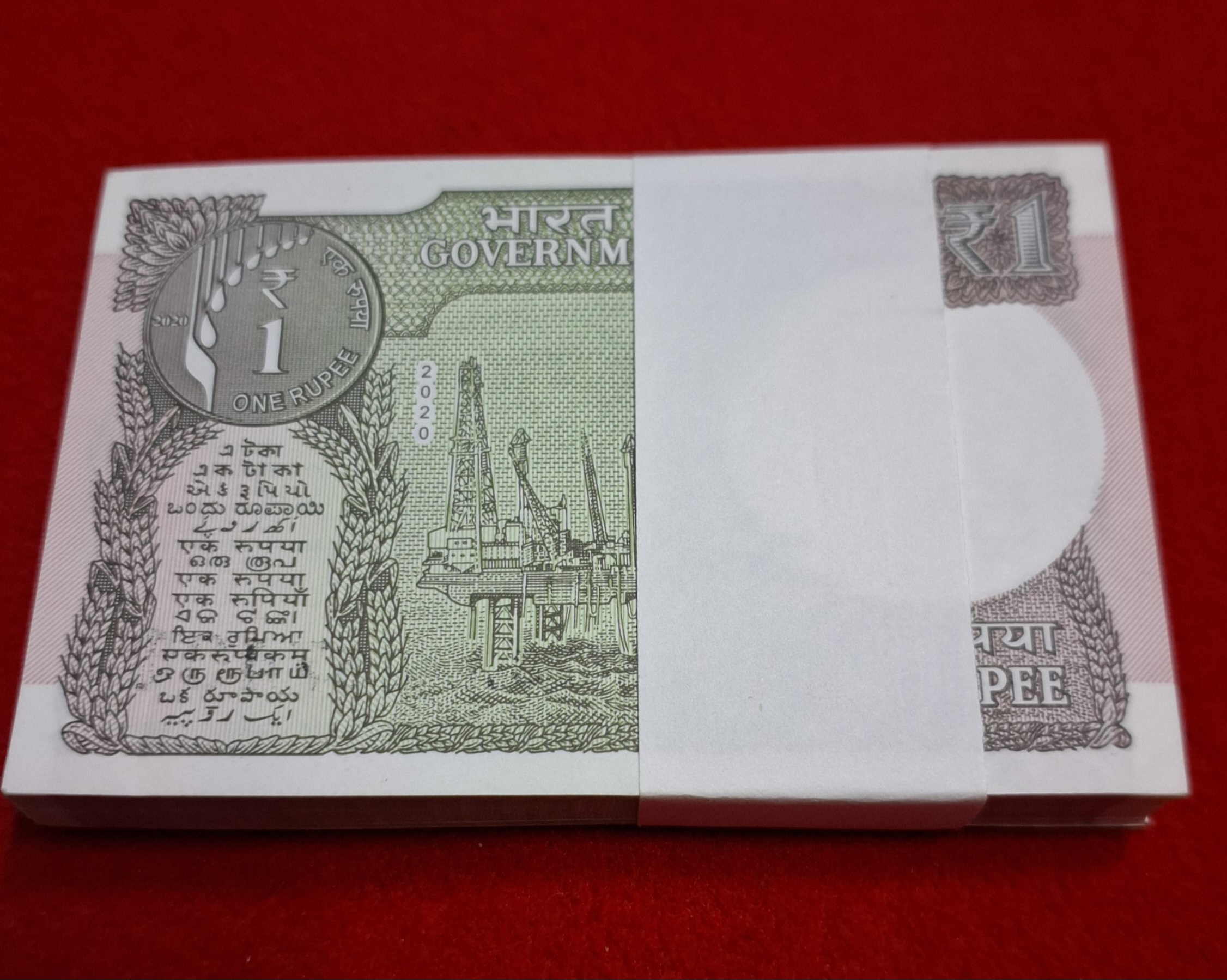 One Rupee Packet 2020 UNC Condition Packet Serial No. 857301