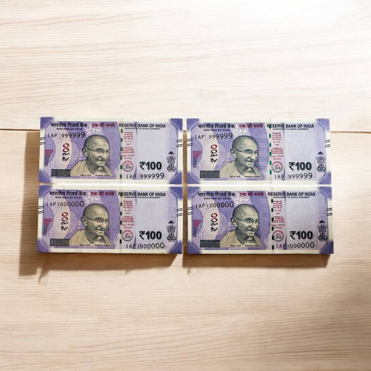 Rs 100 India Banknote Latest Rare Issue 999999 and 1000000 Gem Unc Unique and Rare Sanjay Malhotra 2025 Issue