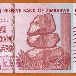 5 Billion (5000000000) Dollars of Zimbabwe Country (AD 2008) Chiremba Balancing Rocks in Matopos National Park/Dairy farming – milking cows
