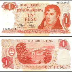 Argentina 1 Peso Banknote 1970 to 1973 ND P287a5 UNC Unique and Rare