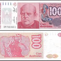 Argentina 100 Australes Banknote 1985 to1990 ND P327c UNC Unique and Rare