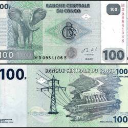 Congo Democratic Republic 100 Francs Banknote 2013 P98b UNC Unique and Rare