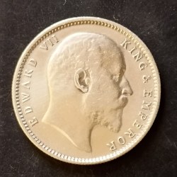 Silver British India King and emperor Edward VII Denominaton 1₹ Year 1909 Condition as per image Similar piece available