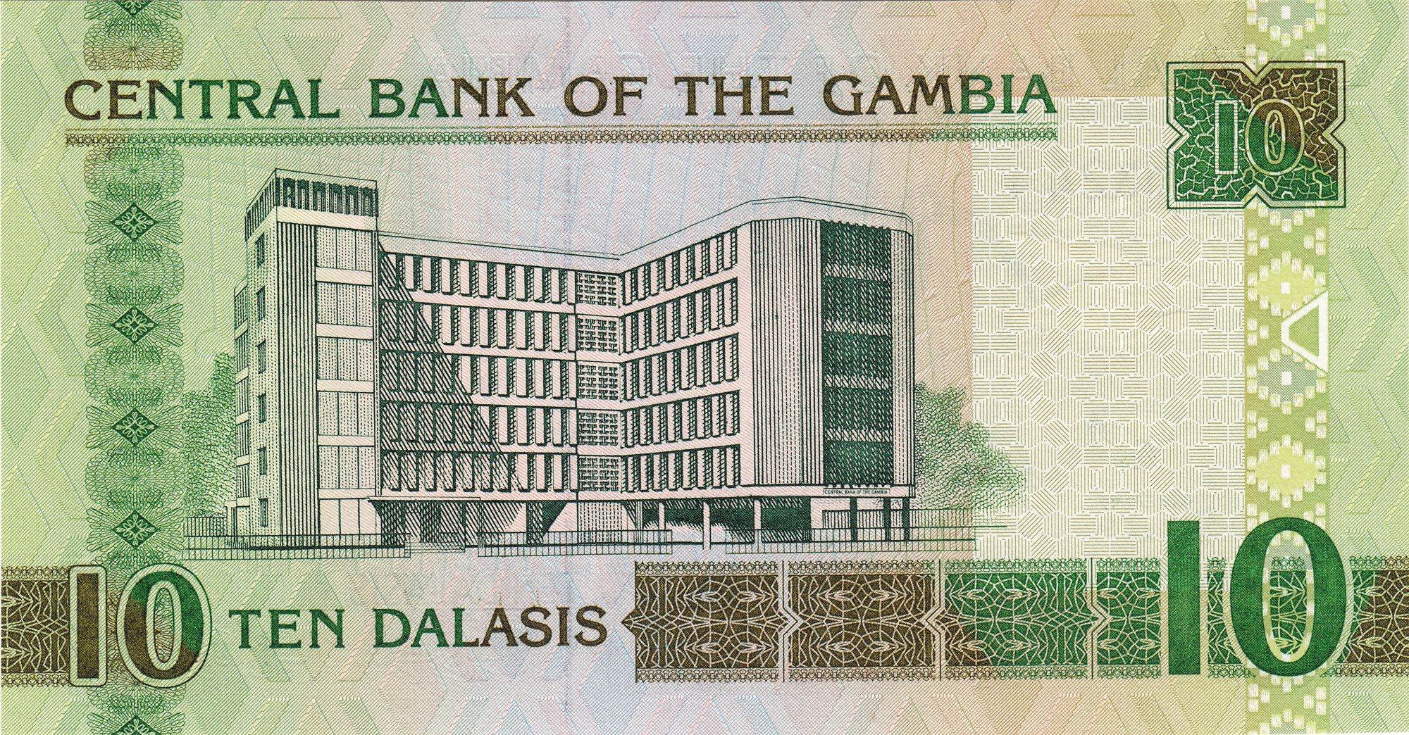 Gambia 10 Dalasis World Banknote Unique and Rare