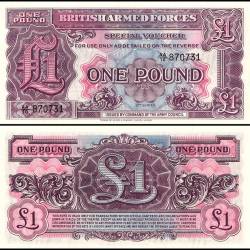 Great Britain British Armed Forces 1 Pound Banknote 1956 ND PM29 UNC Unique and Rare