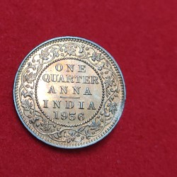 One Quarter Anna (Copper) George V 1936 Bombay Mint GEM UNC Condition Weight 4.85 GMS