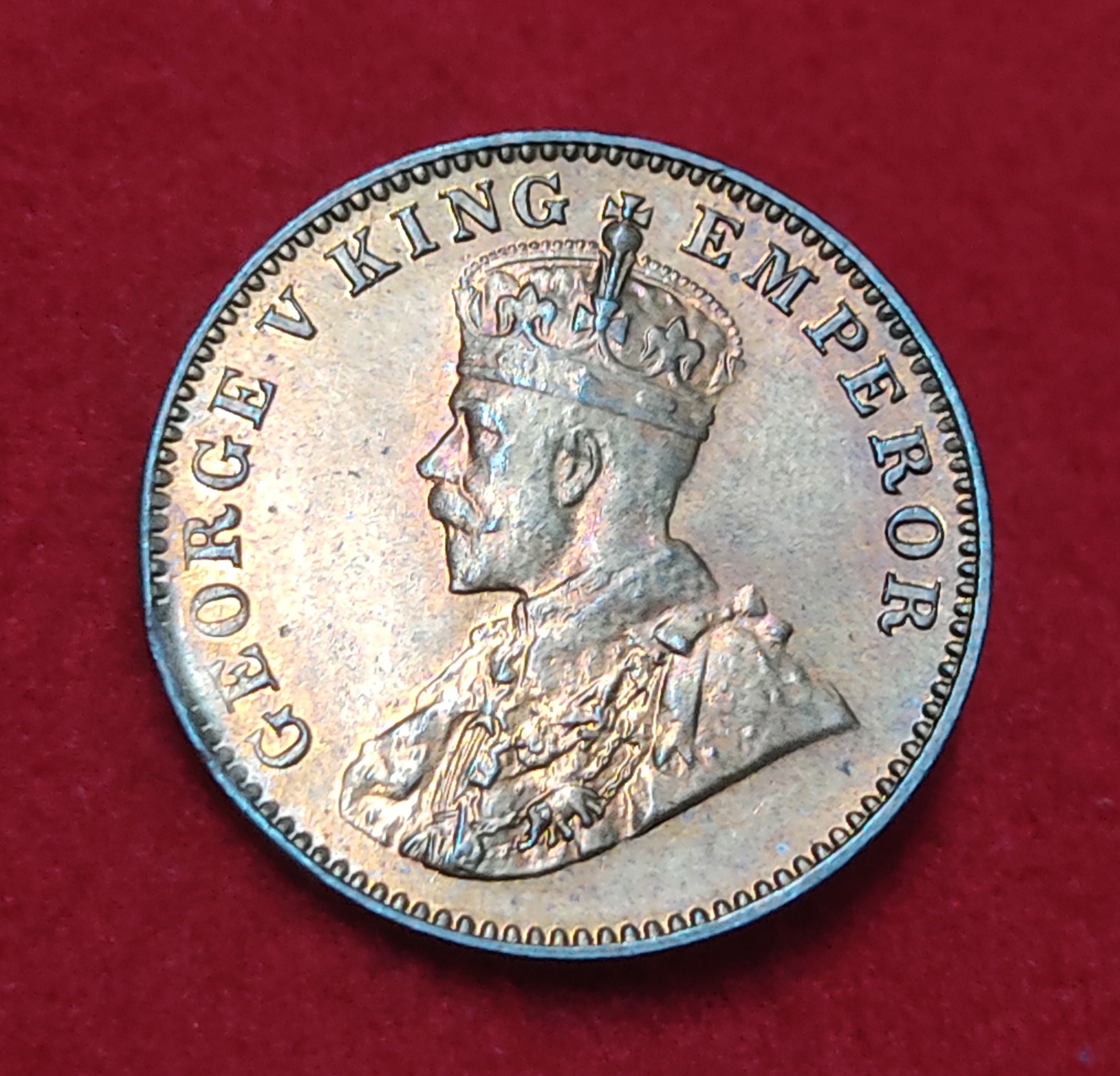 One Quarter Anna (Copper) George V 1936 Bombay Mint GEM UNC Condition Weight 4.85 GMS