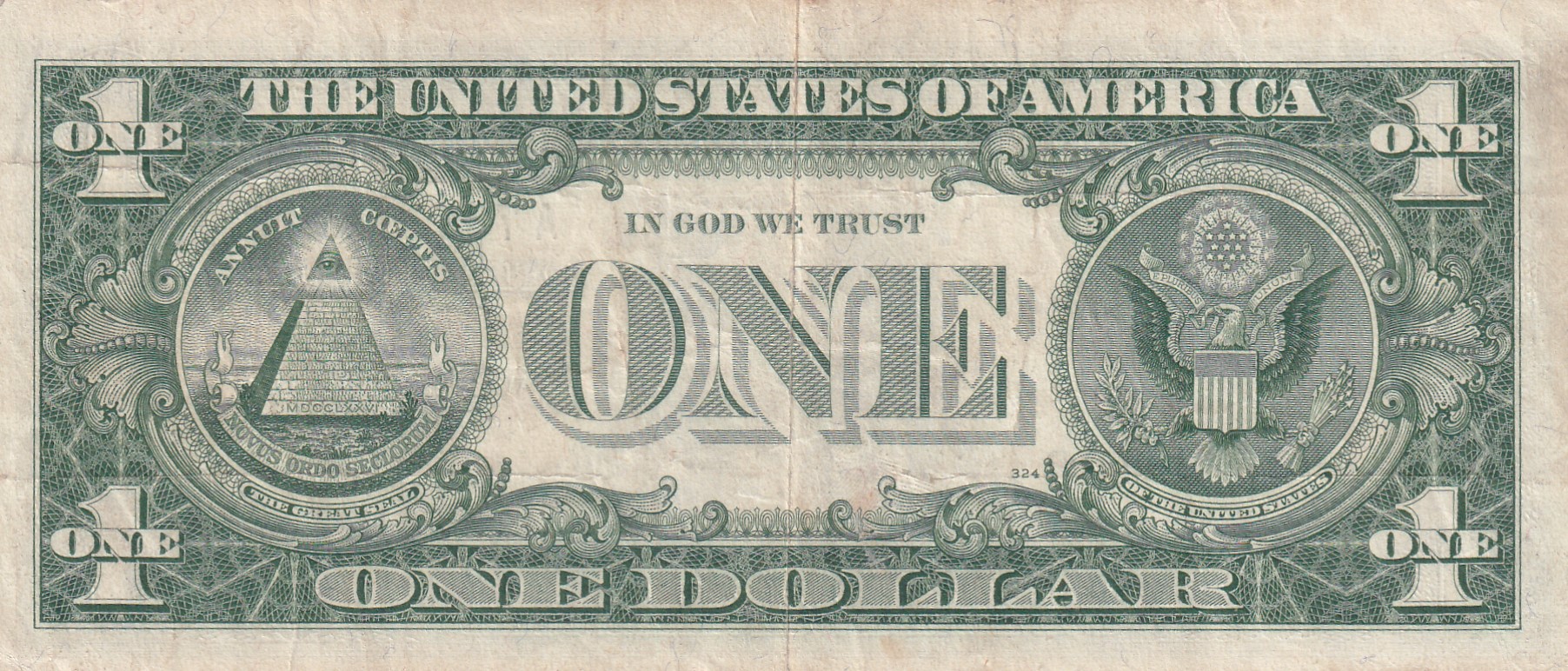 United States 1 Dollar Silver Certificate; Blue Seal 1957 series rare note