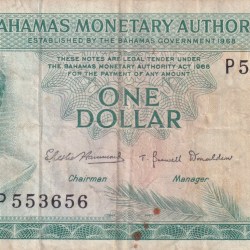 › Bahamas, 1 Dollar - Elizabeth rare note # b-2