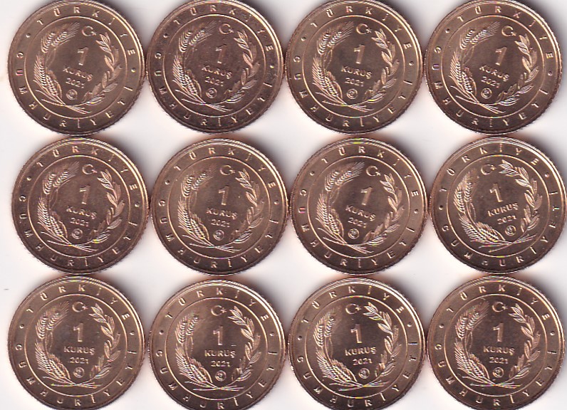 Turkey 12 Different Birds All Commemorative UNC Coins Set # I- 803
