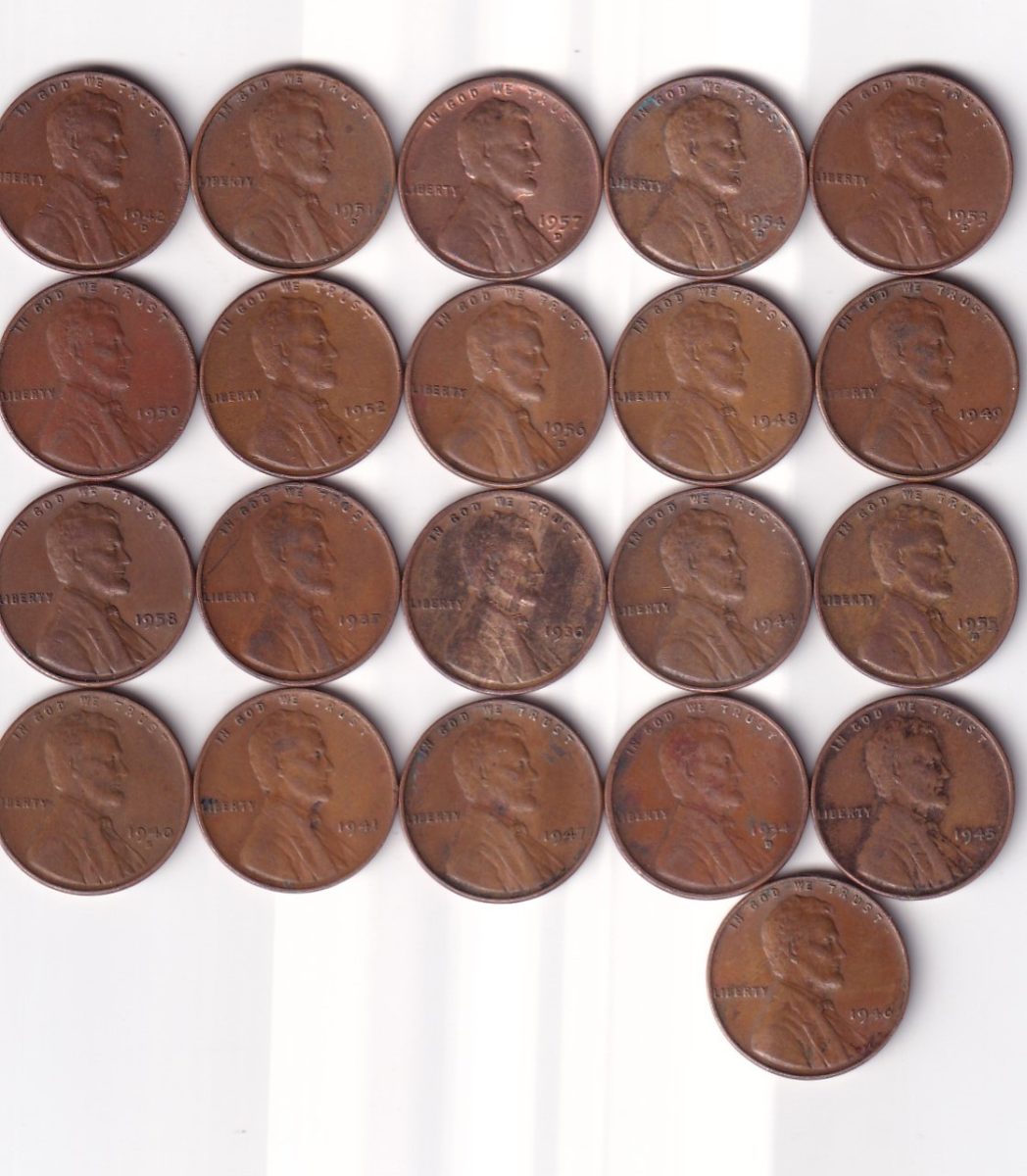21 Different One Cent USA " Lincoln - Wheat EARS Reverse " All Different Dates # I-809