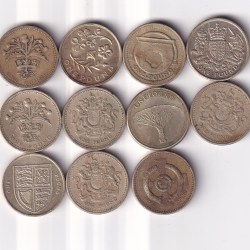 11 Different England One Pound Commemorative Issue Rare Coins Set # I-813