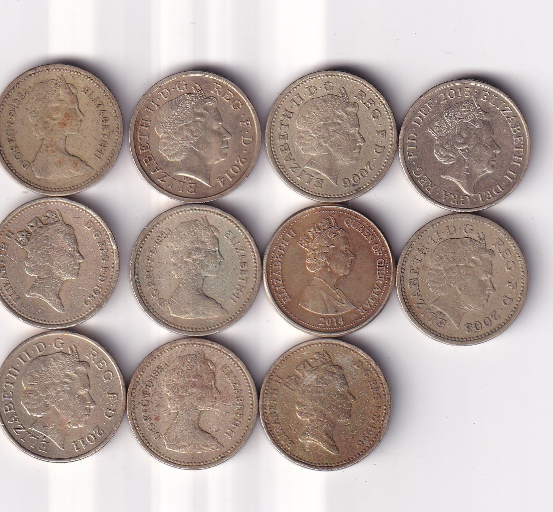 11 Different England One Pound Commemorative Issue Rare Coins Set # I-813