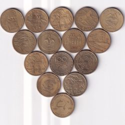 15 Different Australia 1 Dollars Commemorative Issue Rare Coins Set # I-814