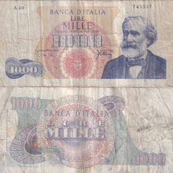 Italia 1000 Lire Verdi - 1st type Lowest Price Rare Note
