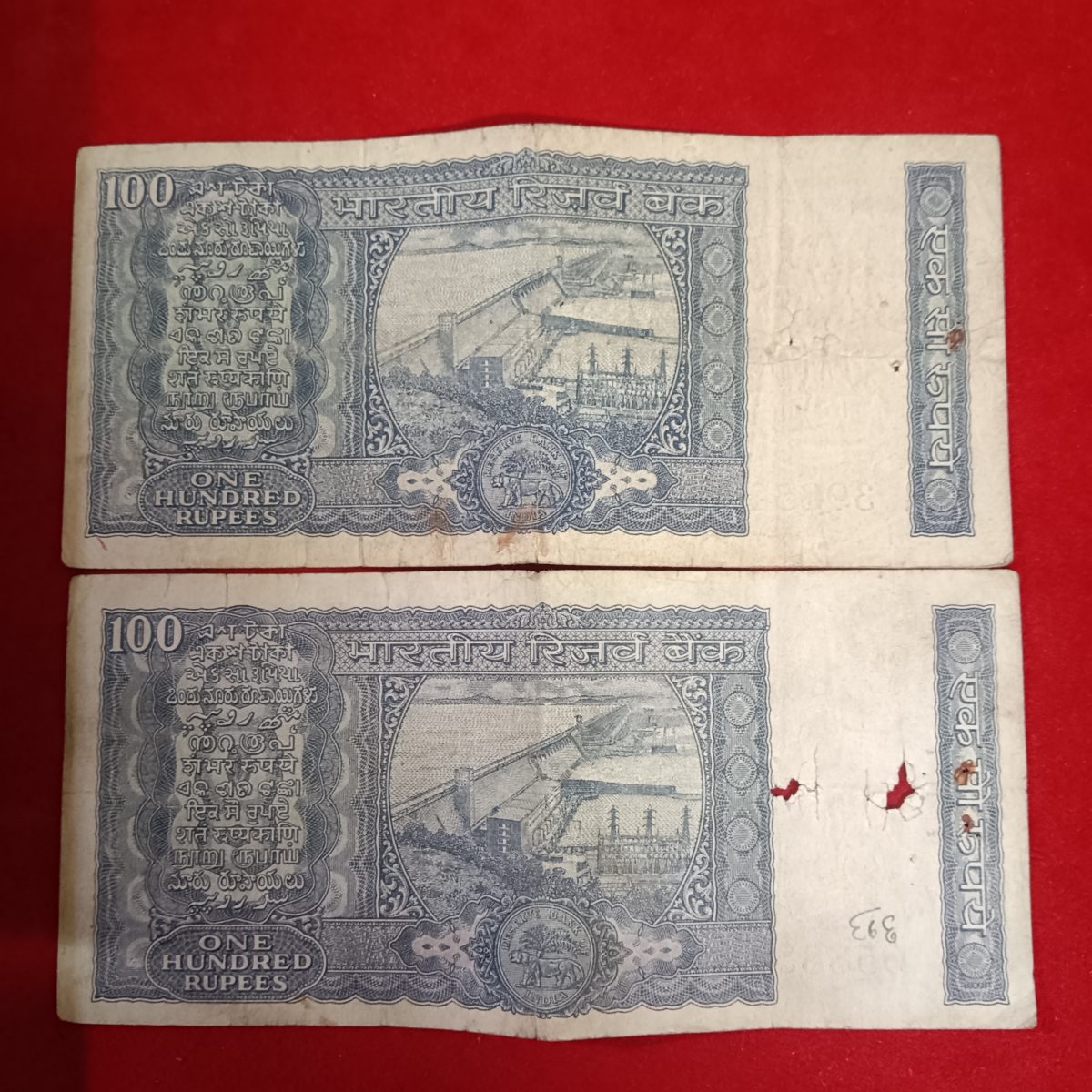 100 Rs Dam Issue Notes Rare Governor S.Jaganathan 3 Pcs Given Same A15