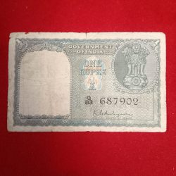 One Rs Ex Rare Second Issue Note Finance Minister KG Ambegonkar Fine Condition Fancy Number Revers 786 Same Note Given A15