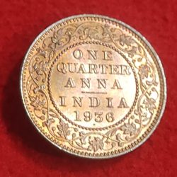 One Quarter Anna George VI Year 1936 Bombay GEM UNC Condition
