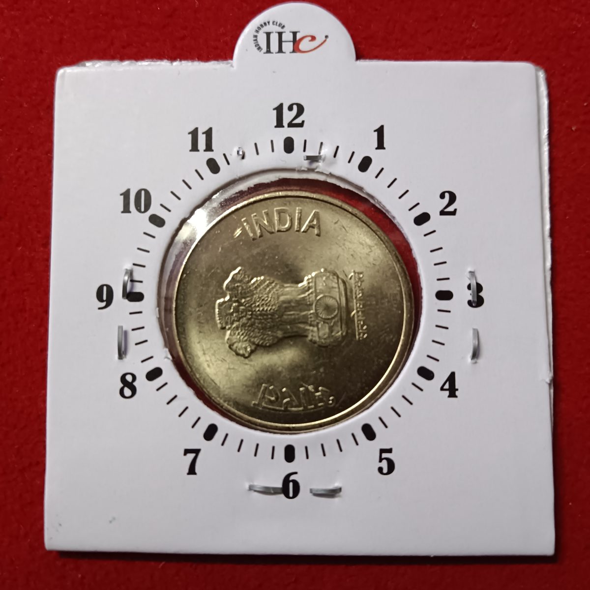 Extremely Rare Error Coin 5 Rs Akam 2024 Calcutta Mint 9 "o Clock RBI Mistake Coin Gem Bunc Condition