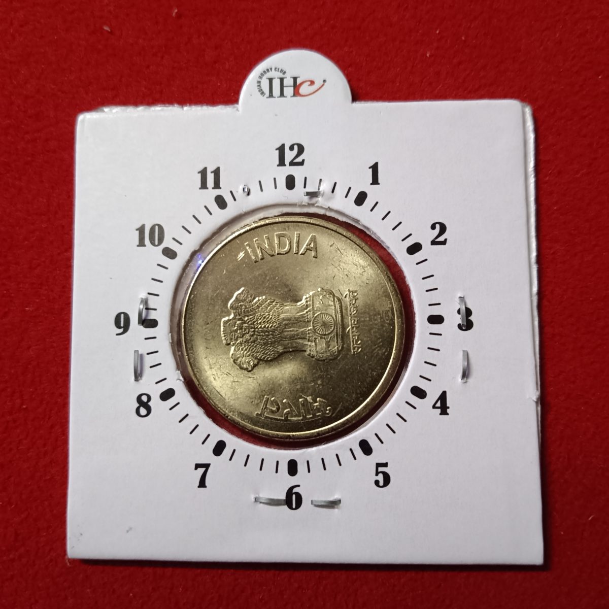 Extremely Rare Error Coin 5 Rs Akam 2024 Calcutta Mint 9 "o Clock RBI Mistake Coin Gem Bunc Condition