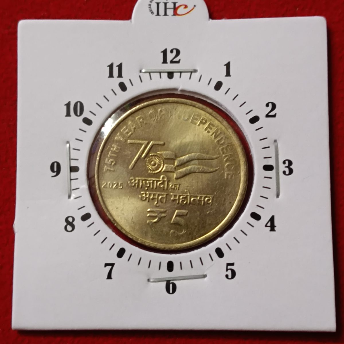 Rare Error 5 Rs Akam 3"o Clock Error Coin RBI Mistake Coin 2025 Year Calcutta Mint UNC Condition