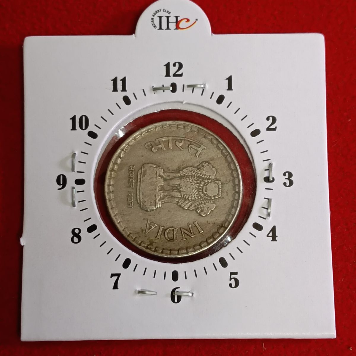 Five Rs Copper Nickel 9 " o Clock Error Coin 1999 Year Calcutta Mint RBI Mistake Coin