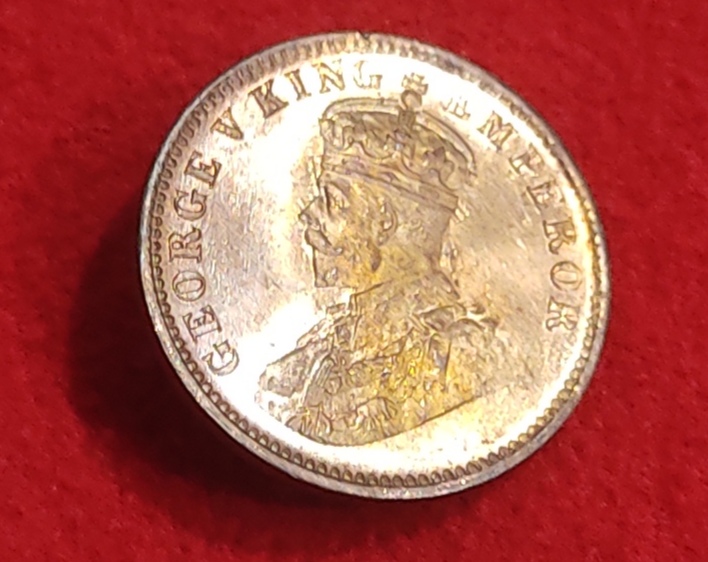 One Quarter Anna George V 1912 Calcutta Mint GEM UNC Condition