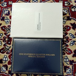 Extremely Rare State Quarter Dollars United States of America Uncirculated Proof Coins Authenticity Certificate Morgan Mint By USA 24 Kt Gold Plated Issue Coin 2005 Year