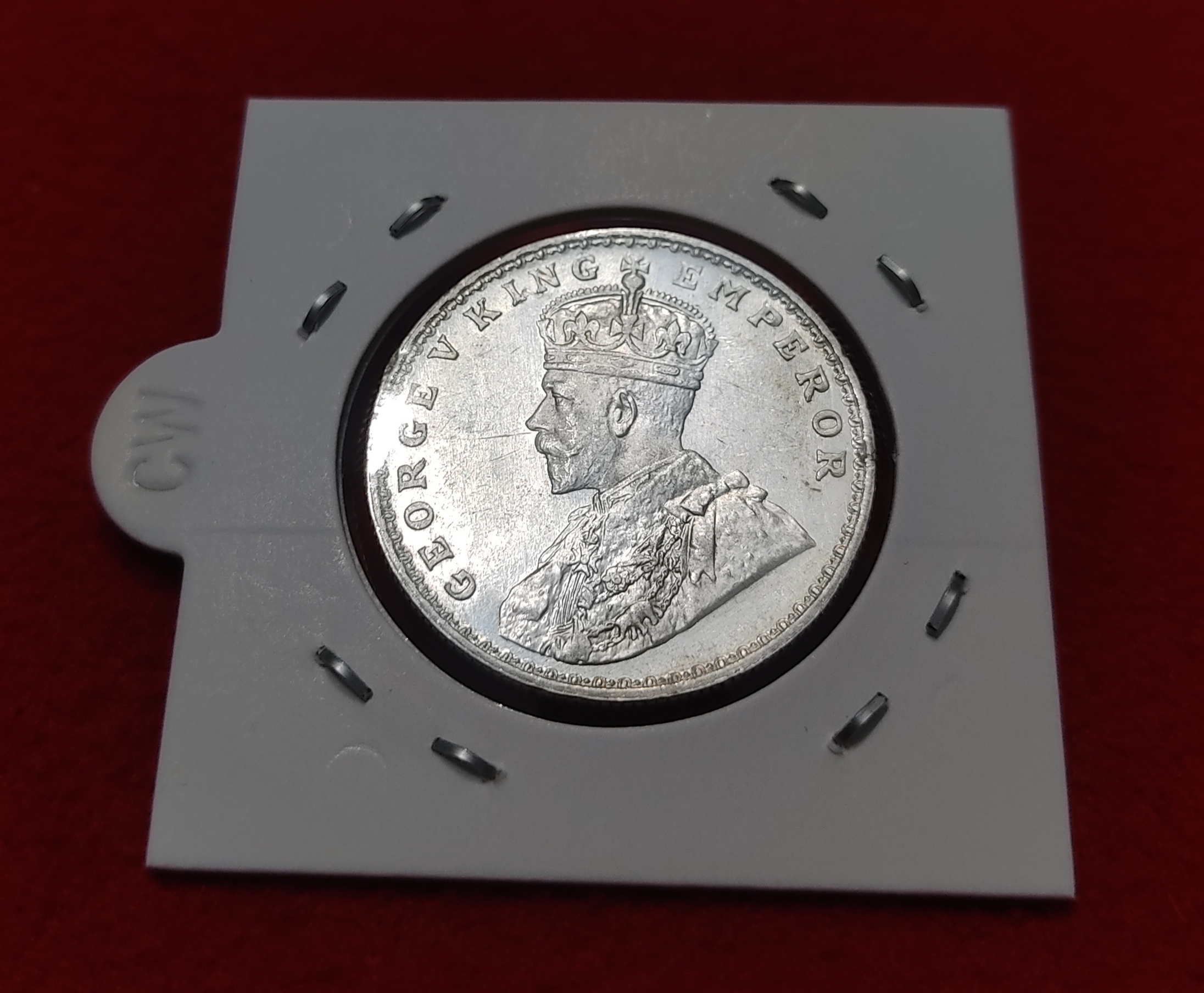 One Rupee Coin George V Year 1920 Bombay Mint GEM UNC Condition
