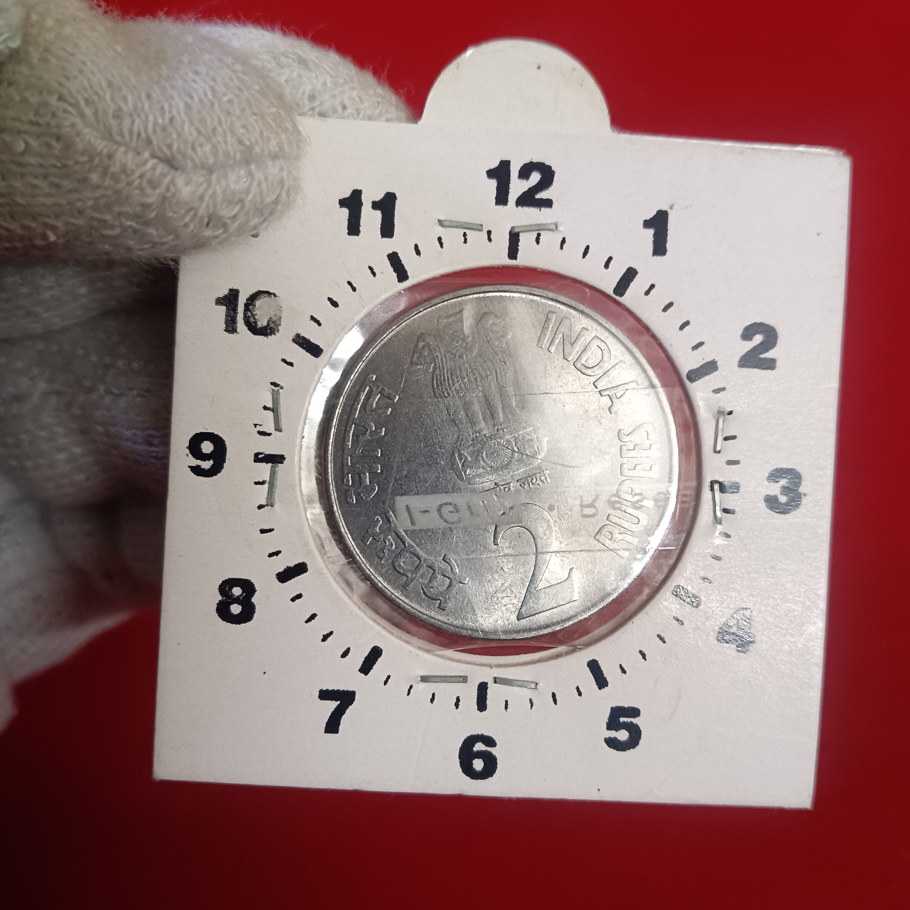 Two Rs Reserve Bank of India Platinum Jubilee Rare 11"o Clock Error Coin Calcutta Mint Bunc Condition RBI Mistake Coin