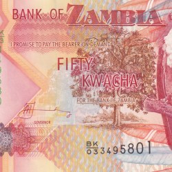Zambie 50 kwacha GEM UNC Rare Bank note