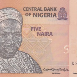 Nigeria 5 Naira GEM UNC Rare Polymer Bank note