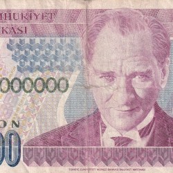 Turkey 1 000 000 Lira Rare Lowest Price Note #B-2