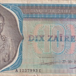 Democratic Republic of the Congo › Zaire 10 Zaïres Lowest Price Note #B-2