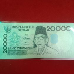 Rare Note 20000 Rupiah Ganesh Ji Green Old Issue Note Bank of Indonesia Gem Bunc Condition Note