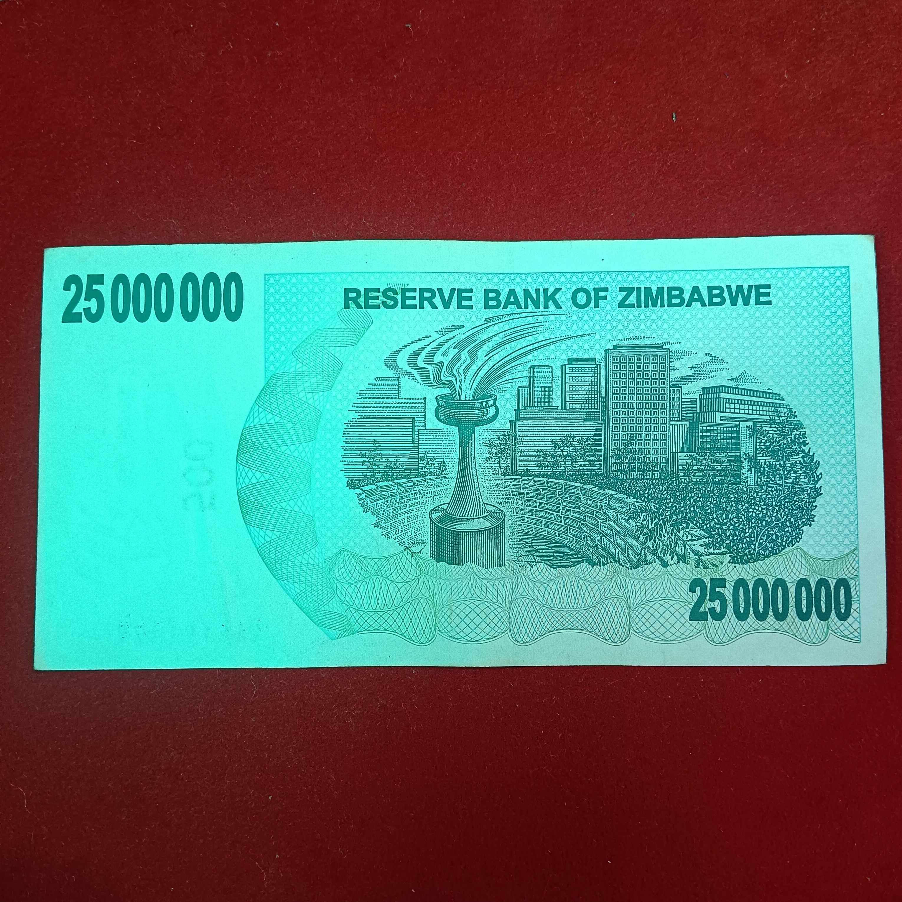 25000000 Twenty Five Million Dollars Issue Date 2 Bd April 2008 Reserve Bank of Zimbabwe