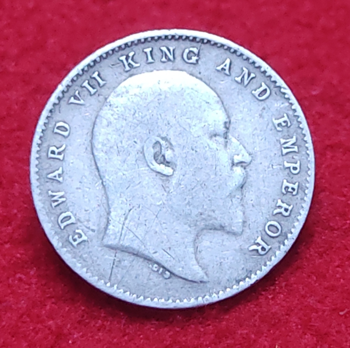 Two Annas Edward VII 1906 Calcutta Mint