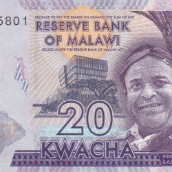 Malawi 20 Kwacha GEM UNC Rare Bank note