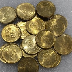 Five Rs Scare Nickel Brass Coin Begum Akhtar Hyderabad Mint 100 Pcs Given Unc Condition