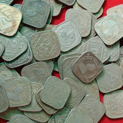 George V King Emperor 2 Annas Copper Nickel Mix Years Mix Mints With Scare 110 Pcs Given British of India