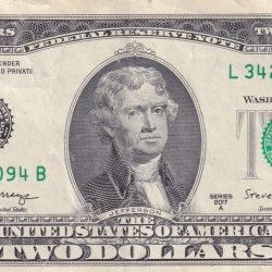 United States 2 Dollars Federal Reserve Rare Note