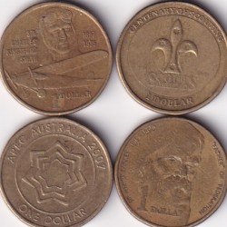 Australia One Dollar Rare 4 Different Commemorative (4 Coin Set) # I-1000