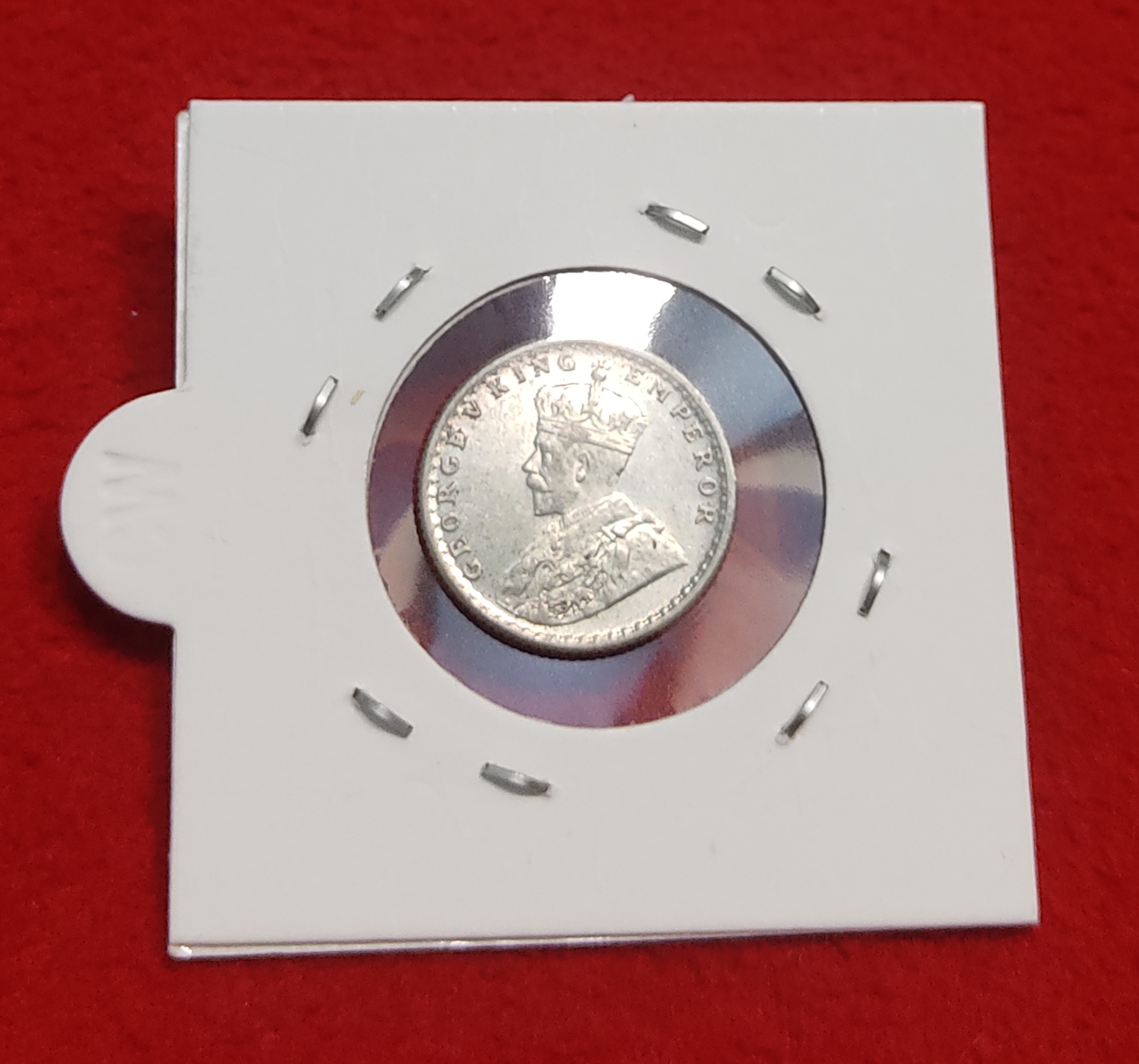 1/4 Rupee George V 1936 Calcutta Mint UNC Condition