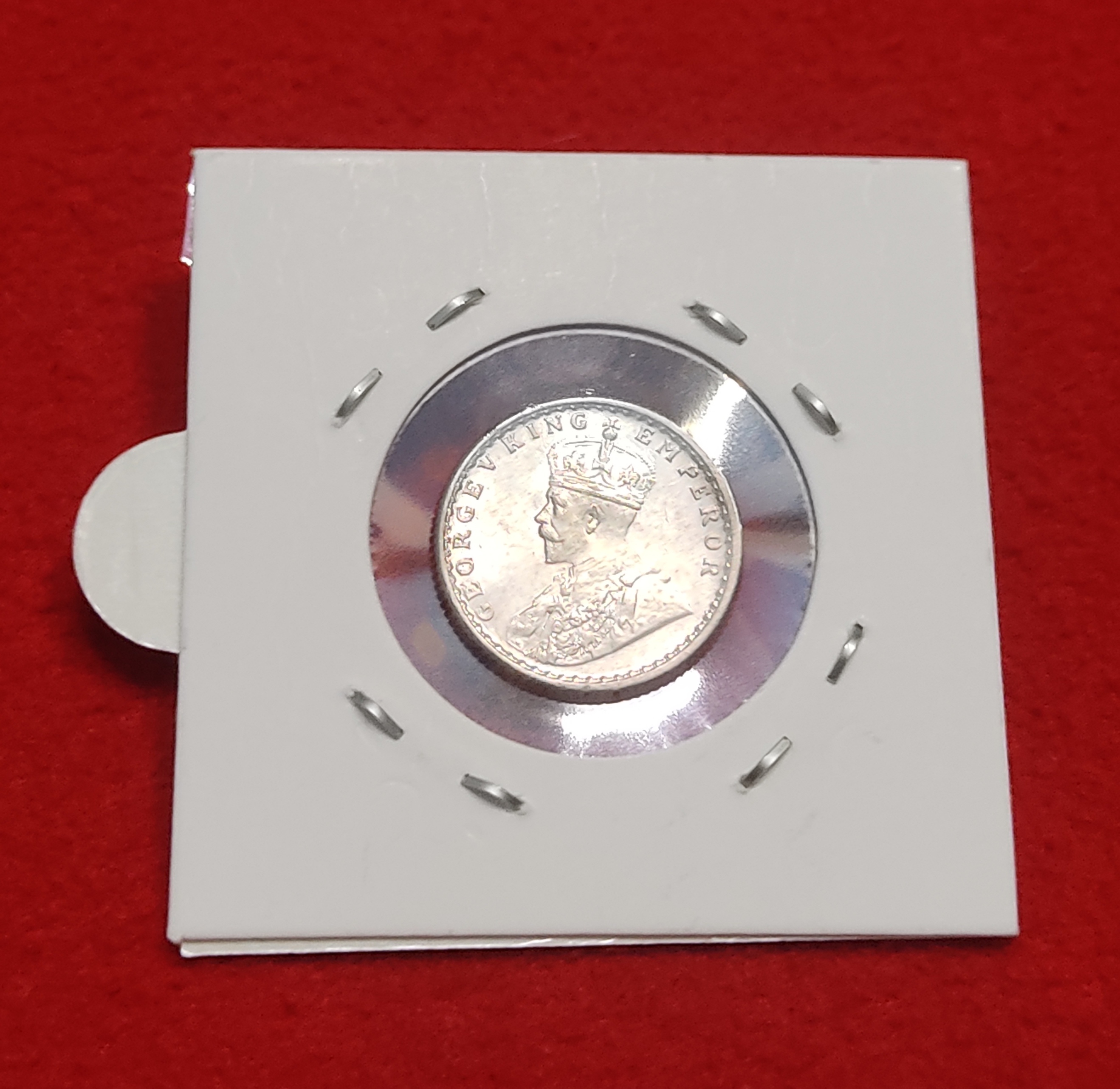 1/4 Rupee George V 1936 Calcutta Mint UNC Condition
