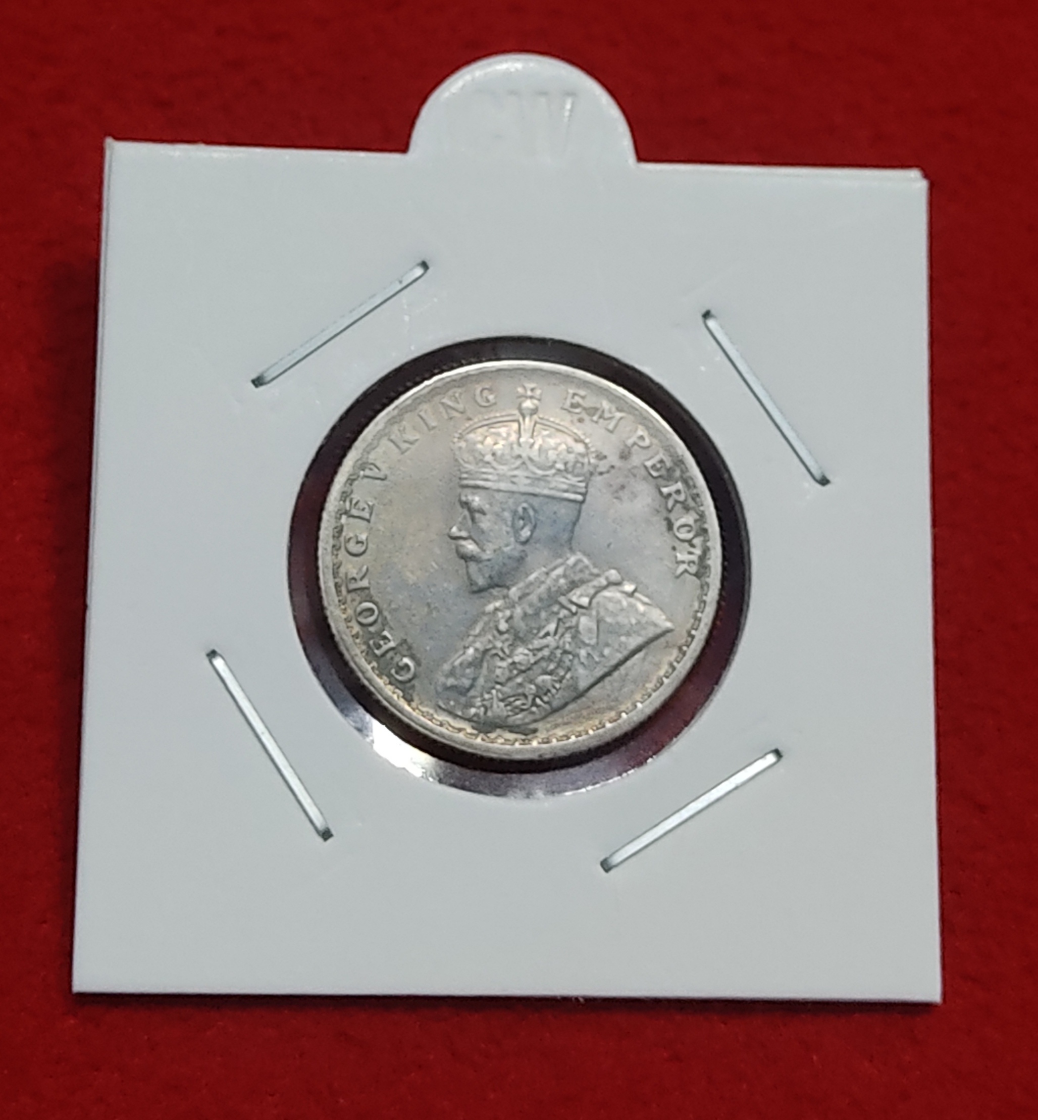 Half Rupee Coin George V 1922 Calcutta Mint