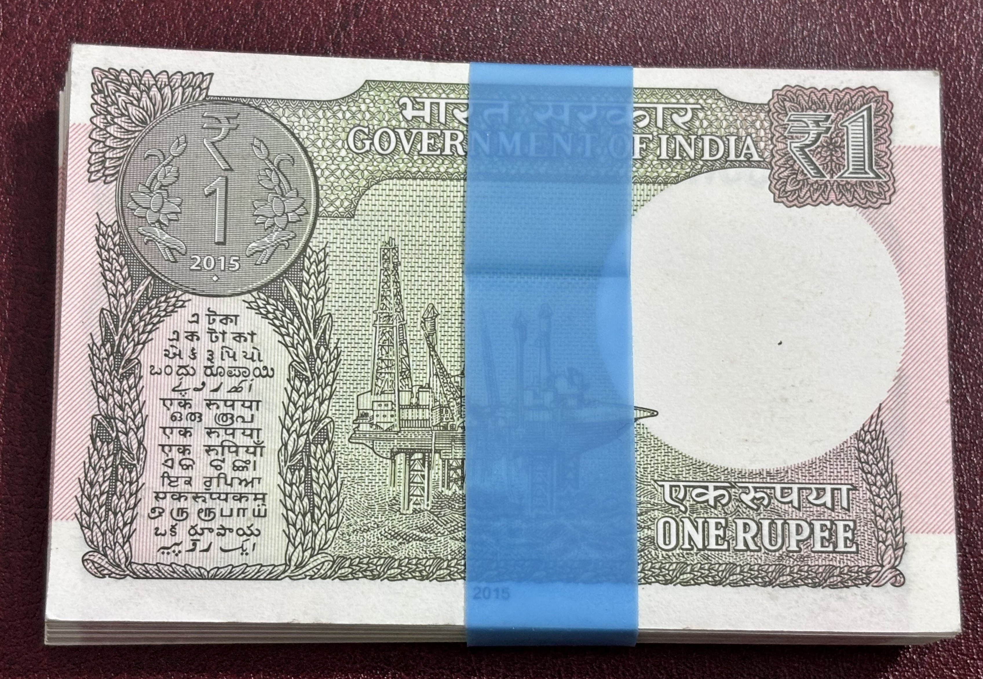 one rupee 2015 pink colored bundle