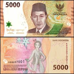 Indonesia 5000 Rupiah Banknote 2023 P164a2 UNC Unique and Rare