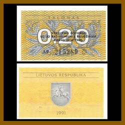 Lithuania 0.2 Talonas 1991 P30 First EX USSR Unc Unique and Rare