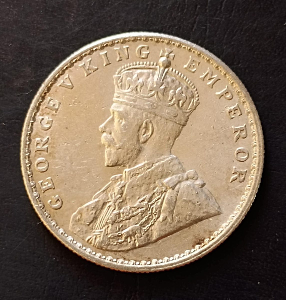 Silver British India King and emperor George v Year 1918 Excellent condition same and similar piece available
